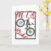 マウンテンバイクサイクリングギフト カード (黄色い花)