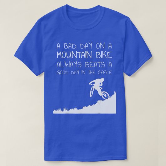 マウンテンバイクサイクリングジャージーと自転車1 Tシャツ (デザイン正面)
