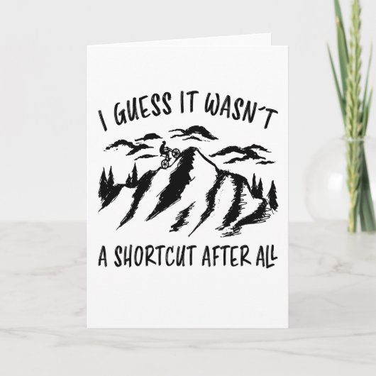 マウンテンバイクサイクリングバイクおもしろいバイクもしくは自転車に乗る人ギフト カード (正面)