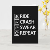 マウンテンバイクサイクリングリピートダウンヒルMTBギフトアイディア カード (黄色い花)