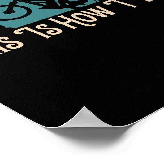 マウンテンバイクサイクリング自転車この方法で転がす ポスター (角)