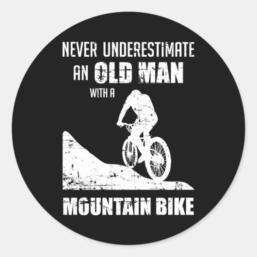 マウンテンバイクサイクリング自転車の過小評価ギフト ラウンドシール (正面)