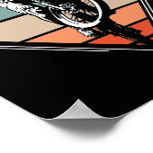 マウンテンバイクサイクリング自転車レトロヴィンテージ ポスター (角)