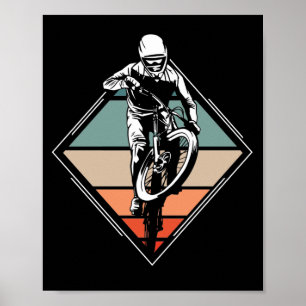 マウンテンバイクサイクリング自転車レトロヴィンテージ ポスター