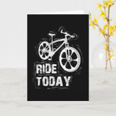 マウンテンバイクサイクリングMTBギフトアイディア カード (黄色い花)