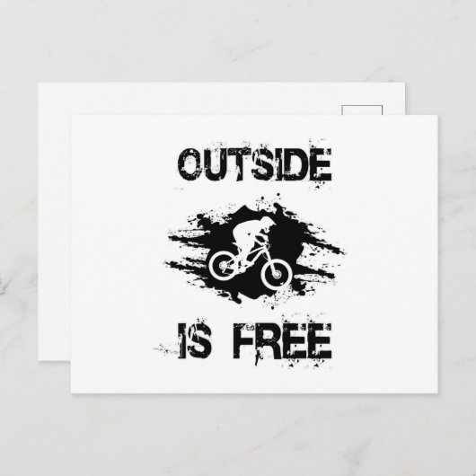 マウンテンバイクサイクリングMTBサイクリング自転車ギフトアイディア ポストカード (正面/裏面)