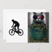マウンテンバイクシルエット 招待状 (正面/裏面)