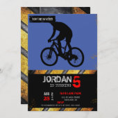 マウンテンバイクシルエット 招待状 (正面/裏面)