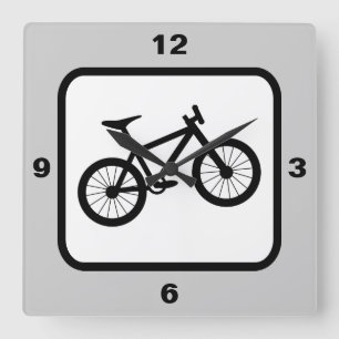 マウンテンバイクスポーツテーマ スクエア壁時計