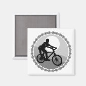 マウンテンバイクチェンスプロケットグレースケール マグネット (正面/裏面)