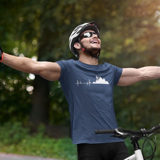 マウンテンバイクハートビートサイクリング Tシャツ