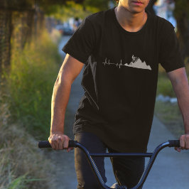マウンテンバイクハートビートサイクリング Tシャツ