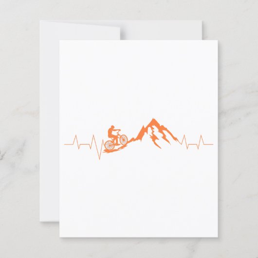 マウンテンバイクハートビートシャツかわいいバイクハートビート (正面)