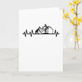 マウンテンバイクハートビートパルスサイクリスト カード (黄色い花)