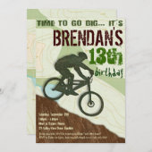 マウンテンバイクバイクパーティの招待状 招待状 (正面/裏面)