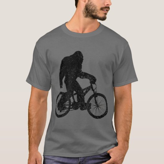 マウンテンバイクビッグフットMTBサイクリングサイクリング おもしろい Tシャツ (正面)