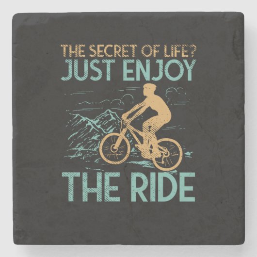 マウンテンバイクマウンテンバイクもしくは自転車に乗る人 ストーンコースター (正面)