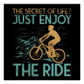 マウンテンバイクマウンテンバイクもしくは自転車に乗る人 ポスター (正面)