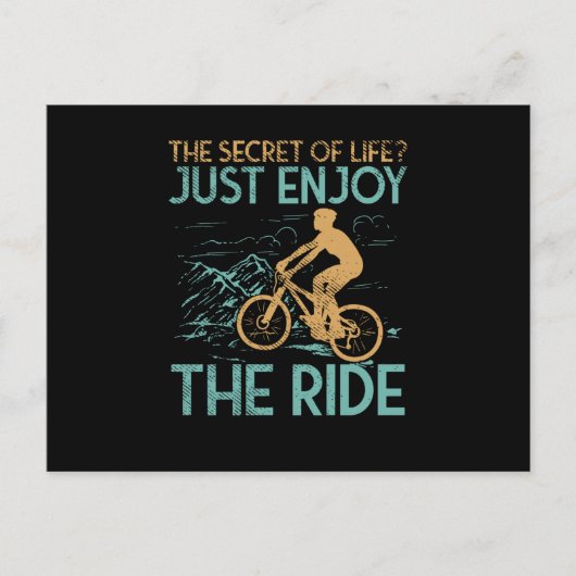 マウンテンバイクマウンテンバイクもしくは自転車に乗る人 ポストカード (正面)