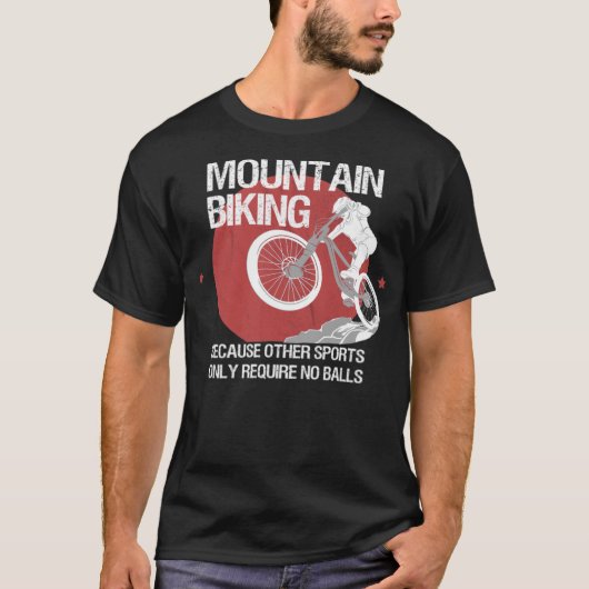 マウンテンバイクマウンテンバイクサイクリングライダー山 Tシャツ (正面)
