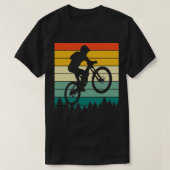マウンテンバイクマウンテンバイクレトロヴィンテージバイクもしくは自転車に乗る人BM Tシャツ (デザイン正面)