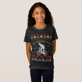 マウンテンバイクライダー、ああ何おもしろいクリスマス醜いSw Tシャツ (正面フル)