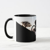 マウンテンバイクライダー。ケープタウンライオンズヘッド マグカップ (左)