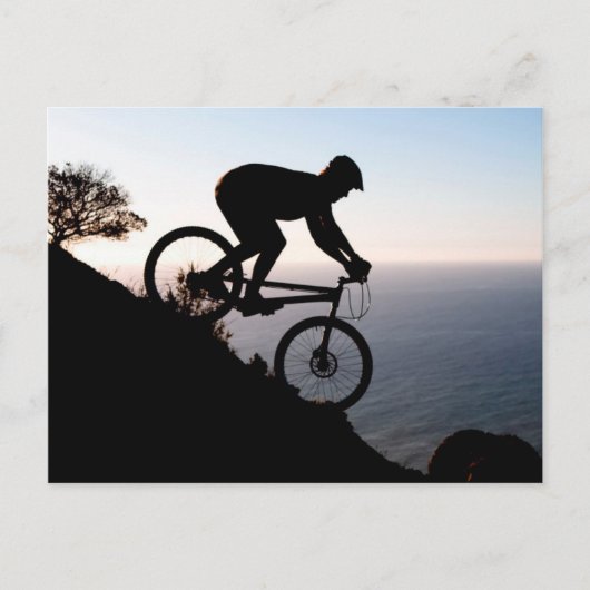 マウンテンバイクライダー。ケープタウン・ライオンズヘッド ポストカード (正面)
