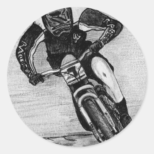 マウンテンバイク乗り ラウンドシール (正面)