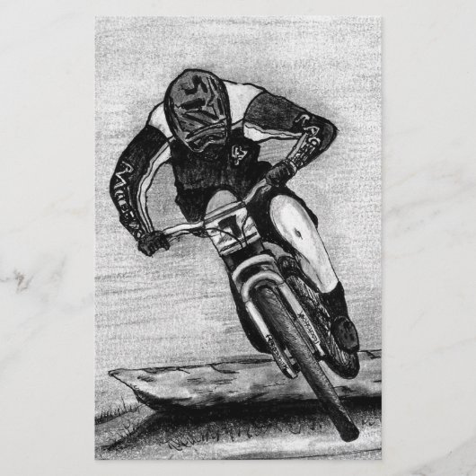 マウンテンバイク乗り 便箋 (正面)