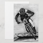 マウンテンバイク乗り 便箋 (正面/裏面)
