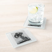 マウンテンバイク乗りMTBランデグラカップ ガラスコースター (アングル)