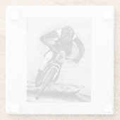 マウンテンバイク乗りMTBランデグラカップ ガラスコースター (裏面)
