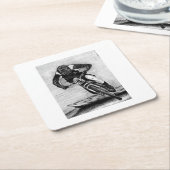 マウンテンバイク乗りMTBランデグラカップ スクエアペーパーコースター (アングル)