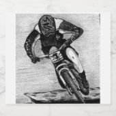 マウンテンバイク乗りMTBランデグラカップ リキュールボトルラベル (シングルラベル)