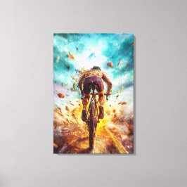 マウンテンバイク伝説 - ダイナミックスポーツアート キャンバスプリント