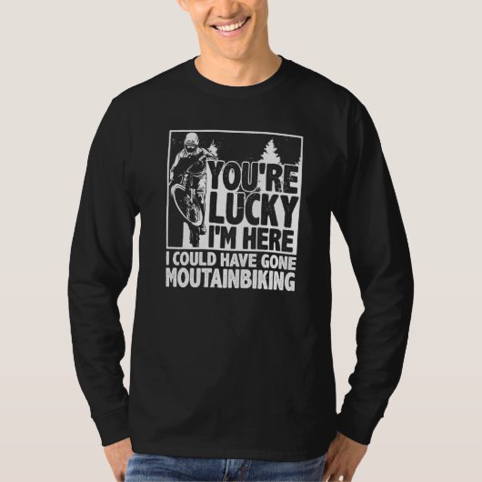 マウンテンバイク引用文MTB自転車サイクリングマウンテンビック Tシャツ (正面)