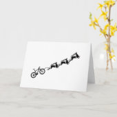 マウンテンバイク自転車トナカイのクリスマスサイクル カード (黄色い花)