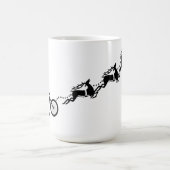 マウンテンバイク自転車トナカイのクリスマスサイクル コーヒーマグカップ (中央)