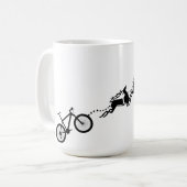 マウンテンバイク自転車トナカイのクリスマスサイクル コーヒーマグカップ (正面左)