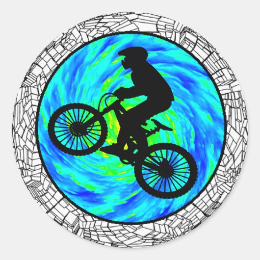 マウンテンバイク追跡 ラウンドシール (正面)