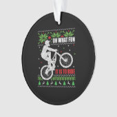 マウンテンバイク醜いクリスマス オーナメント (正面)