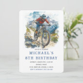 マウンテンバイク8thバースデーパーティーテンプレート 招待状 (スタンド正面)