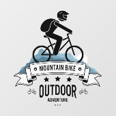マウンテンバイク アウトドアアドベンチャー 3 自転車店 ウィンドウサイン (シート)