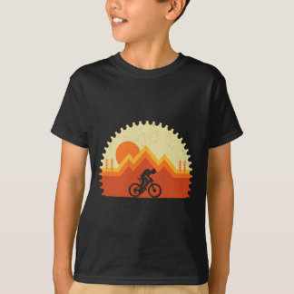 マウンテンバイク - ギア MTB ライディング サイクリスト バイカー トリ Tシャツ