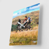 マウンテンバイク スクエア壁時計 (傾斜)