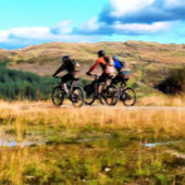 マウンテンバイク スクエア壁時計