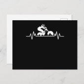 マウンテンバイク ダウンヒル ハートビート ファン バイク ギフト ポストカード (正面/裏面)