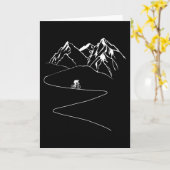 マウンテンバイク ダウンヒル MTB バイク サイクリング サイクリスト カード (黄色い花)