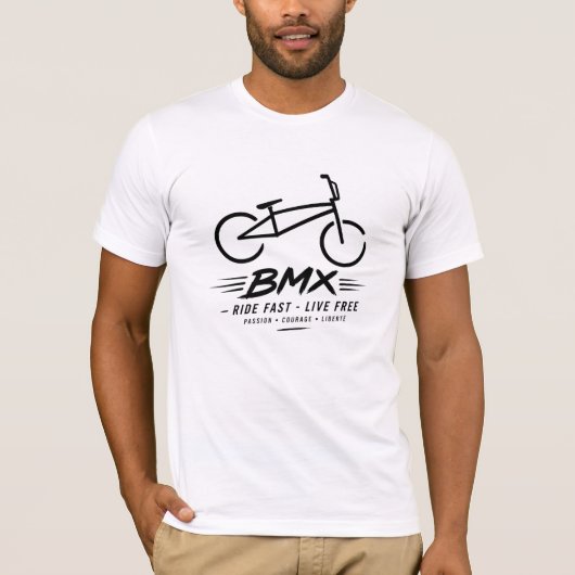 マウンテンバイク – トレイルを走り、冒険を生きる Tシャツ (正面)